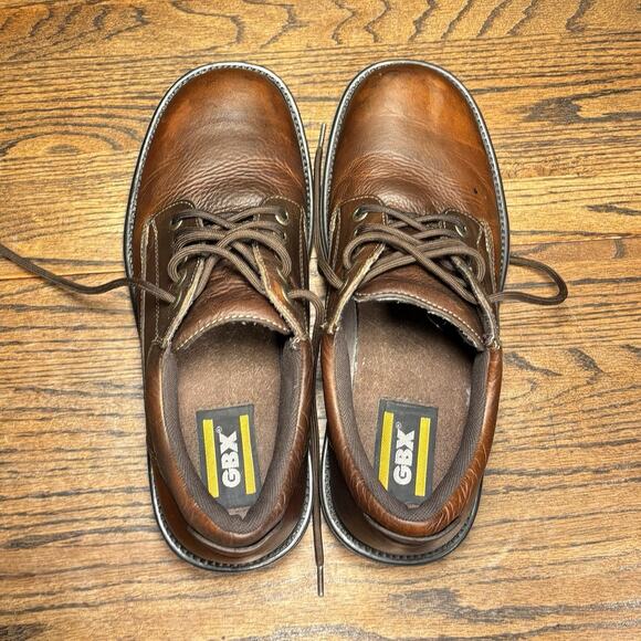 GBX Operator Chunky Brown Leather Oxford Shoes Men’s 12 - Picture 6 of 8